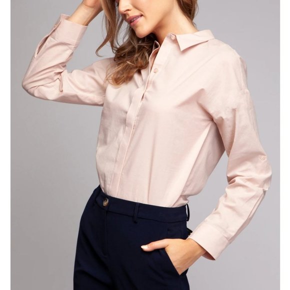 Always And Forever Long Sleeve Button Down Shirt (Black) - Picture 4 of 4